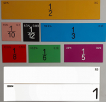 Daļskaitļu komplekts magnētiskai tāfelei