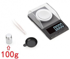 Augstas precizitātes elektroniskie juvelieru svari 100g./0,001g.