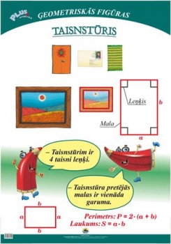 Taisnstūris. Plakāts, 70x100 cm, laminēts, ar turētāju/bez turētāja. 