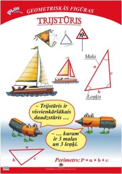 Trijstūris. Plakāts, 70x100 cm, laminēts, ar turētāju/bez turētāja. 