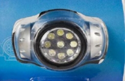 ARCAS ARC-9xLED-KL galvas lukt. + 3 x AAA