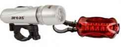 ARCAS 5LED velosipēda lukt.komplekts + 6 x AAA