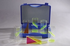 Sešu prizmu komplekts koferītī