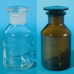 Pudeles ar slīpējumu, ar platu kaklu