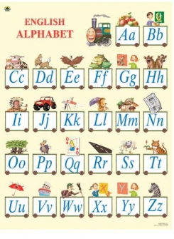 Angļu alfabēts, 87x115 cm