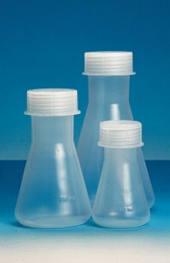 Erlenmejera kolbas  ar vāku