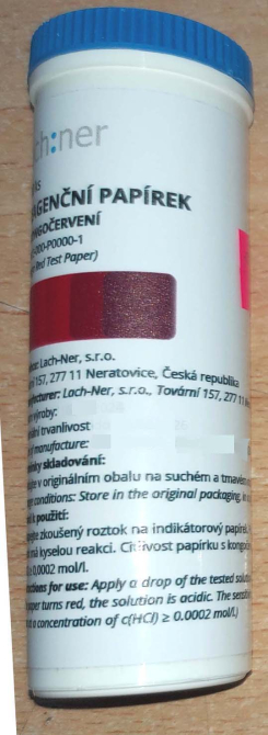 Indikatorpapīrs Congo Red