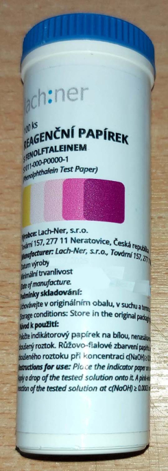 Indikatorpapīrs Phenolphthalein